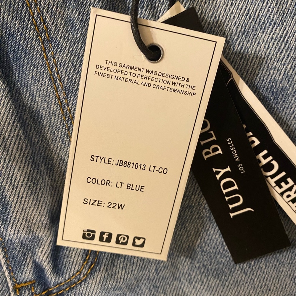 Judy Blue High Waist Rigid Front Baggy Jeans Size 22W NWT - Picture 3 of 7